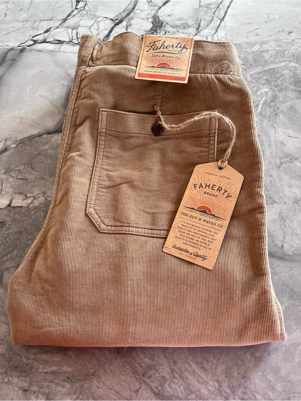 NWT! Faherty Men's Stretch Terry Corduroy Utility Pants!